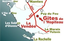 Carte de la Vendée et des gîtes