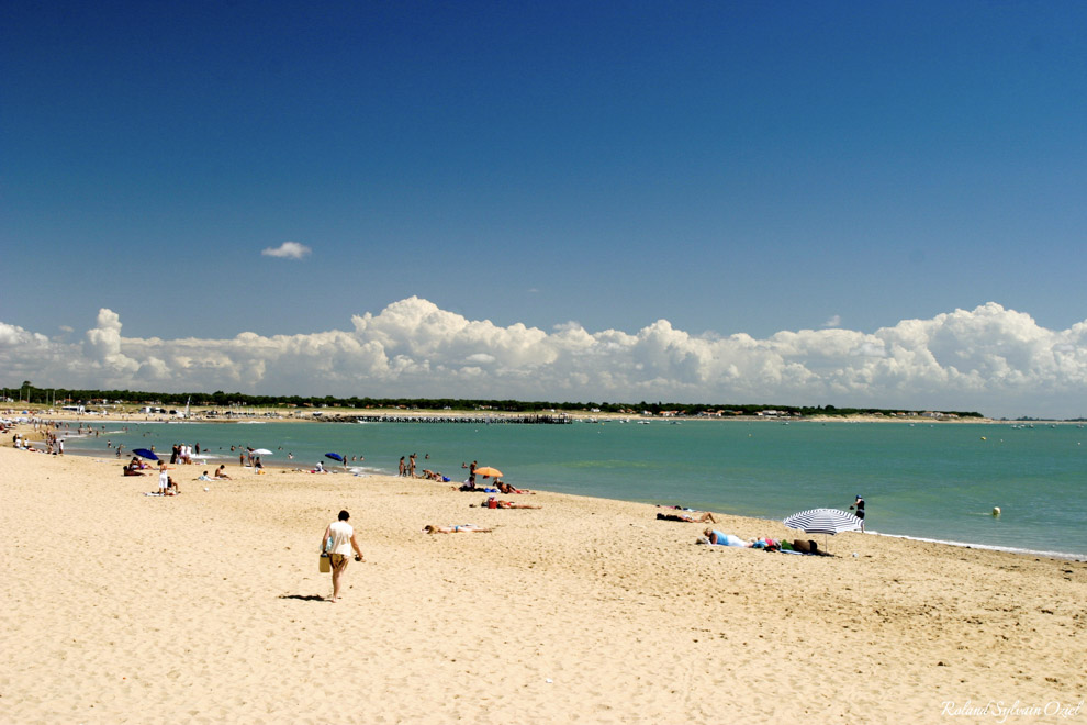 Plage de sable fin à la tranche sur mer, la grande plage