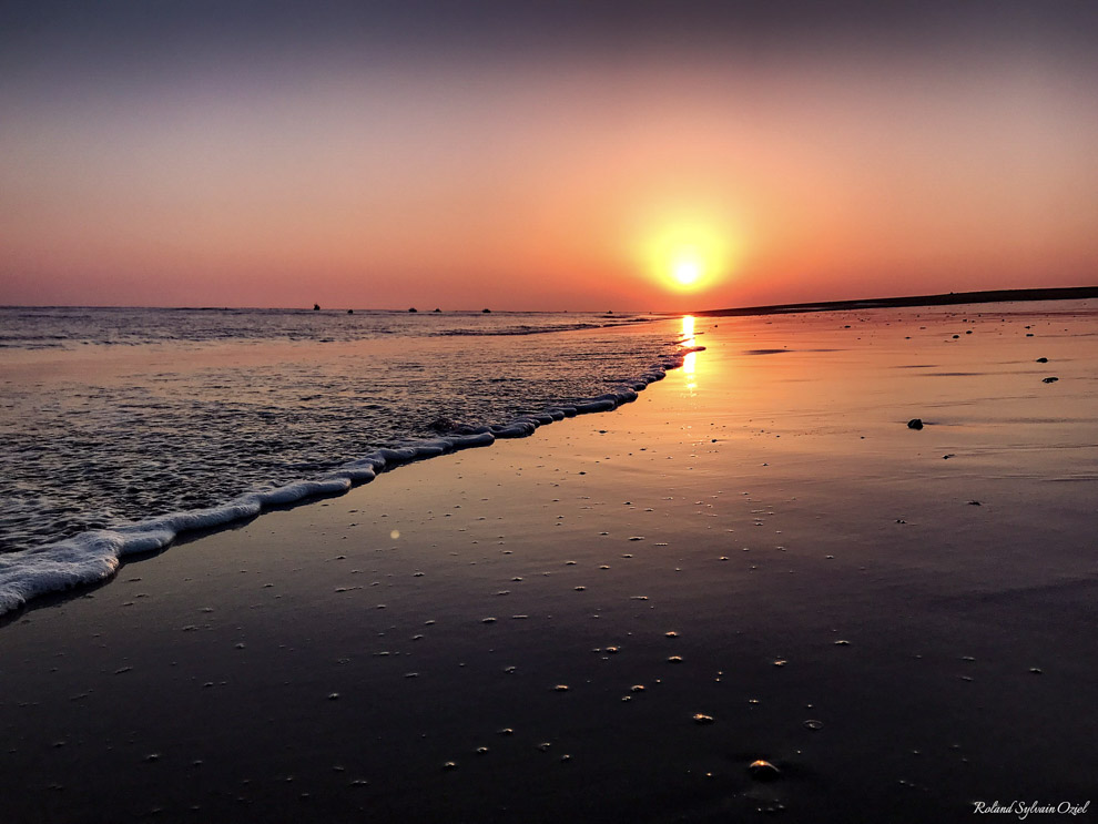 Coucher de soleil sur la plage