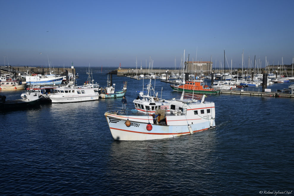 Bateau de pêche à l'herbaudière noirmoutier